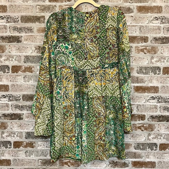 NWT Anthropology - Forest Floral Print Long Sleeve Mini Dress Size 2 - Picture 3 of 6